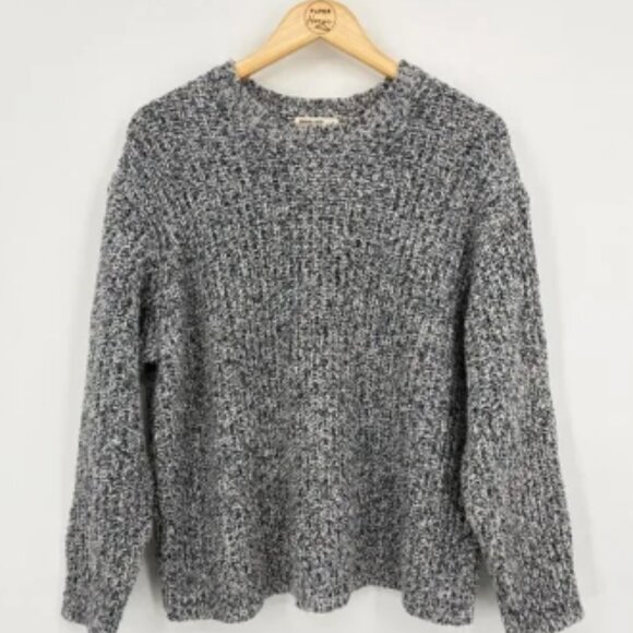 Marine Layer Quinn Oversized Sweater Blue Multi, Sz Large, Preppy Contemporary - Picture 1 of 5